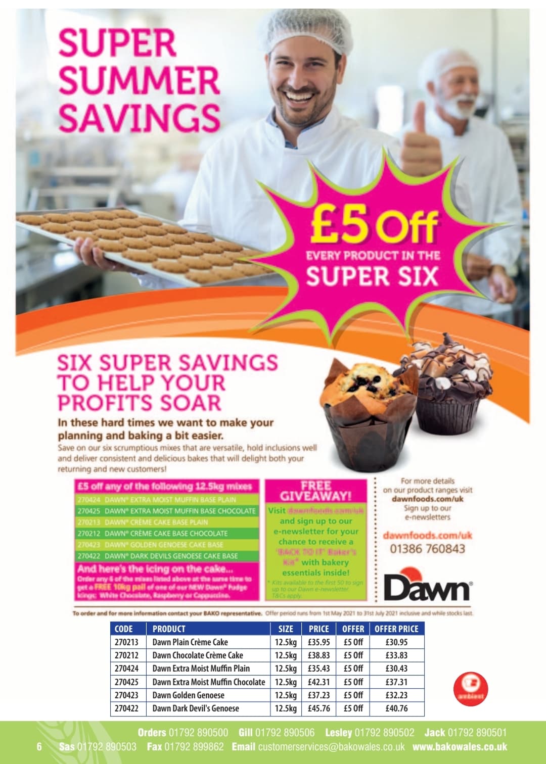 Image for £5 Off Dawn Muffin and Cake Mixes
